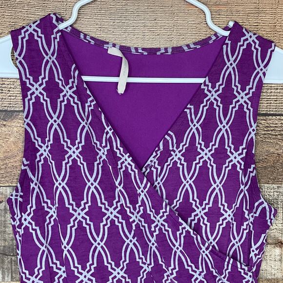 41 Hawthorn Sleeveless Dress Surplice Neck Purple Size Medium - Picture 2 of 7